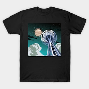 Space Elevator Illustration T-Shirt